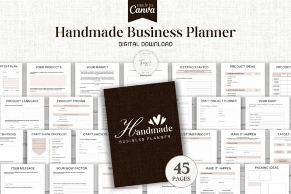 Handmade Small Business Planner: Canva Template